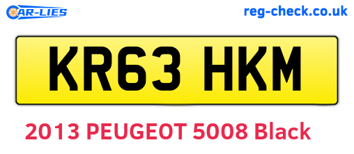 KR63HKM are the vehicle registration plates.