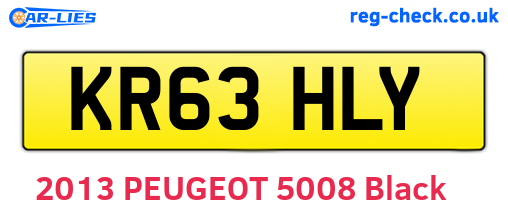 KR63HLY are the vehicle registration plates.