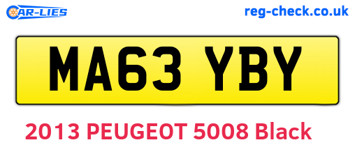 MA63YBY are the vehicle registration plates.