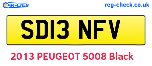 SD13NFV are the vehicle registration plates.