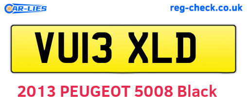 VU13XLD are the vehicle registration plates.