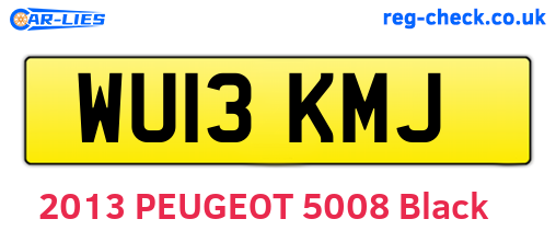 WU13KMJ are the vehicle registration plates.