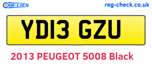 YD13GZU are the vehicle registration plates.