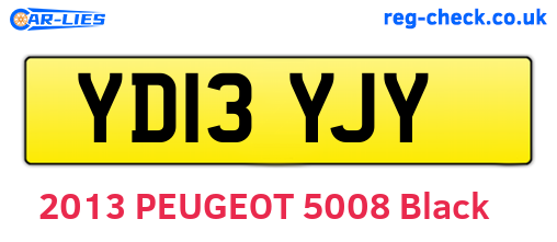 YD13YJY are the vehicle registration plates.