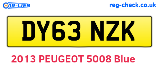 DY63NZK are the vehicle registration plates.