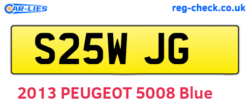 S25WJG are the vehicle registration plates.