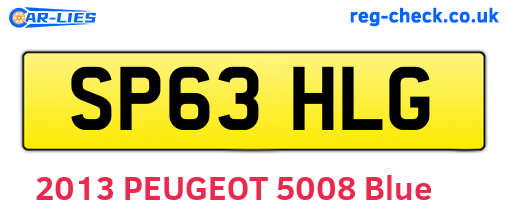 SP63HLG are the vehicle registration plates.