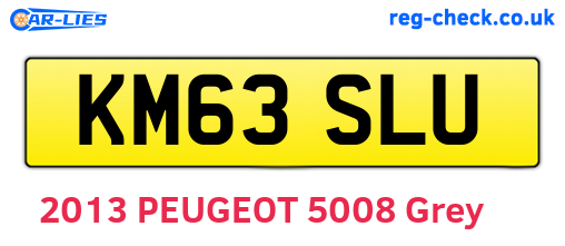 KM63SLU are the vehicle registration plates.