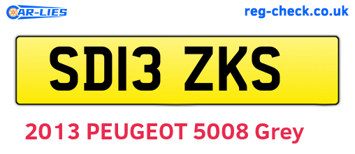 SD13ZKS are the vehicle registration plates.