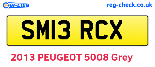 SM13RCX are the vehicle registration plates.