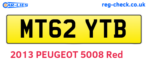MT62YTB are the vehicle registration plates.