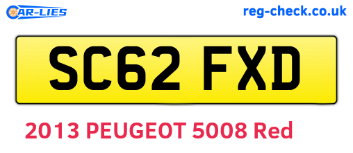 SC62FXD are the vehicle registration plates.