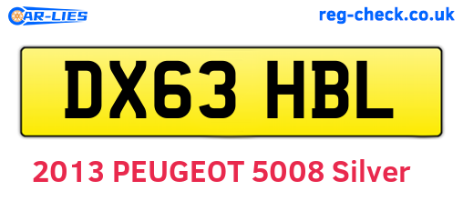 DX63HBL are the vehicle registration plates.