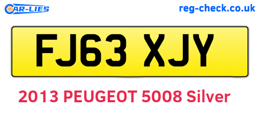 FJ63XJY are the vehicle registration plates.