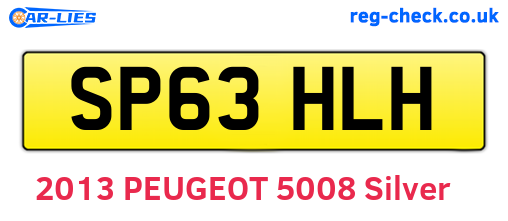 SP63HLH are the vehicle registration plates.