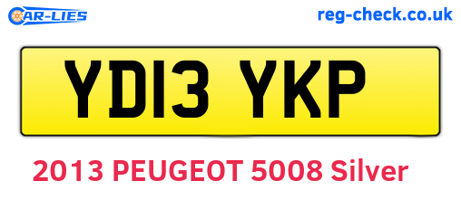 YD13YKP are the vehicle registration plates.