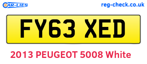 FY63XED are the vehicle registration plates.