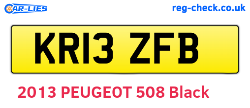 KR13ZFB are the vehicle registration plates.