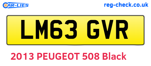 LM63GVR are the vehicle registration plates.
