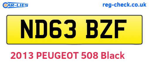 ND63BZF are the vehicle registration plates.