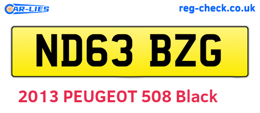 ND63BZG are the vehicle registration plates.