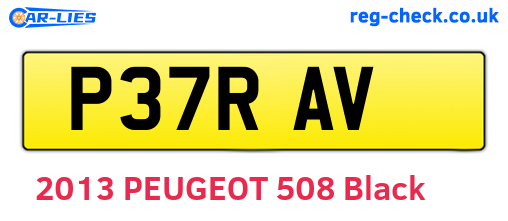 P37RAV are the vehicle registration plates.