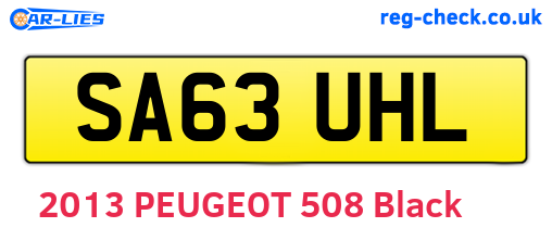 SA63UHL are the vehicle registration plates.