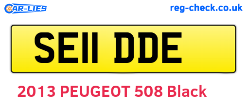 SE11DDE are the vehicle registration plates.