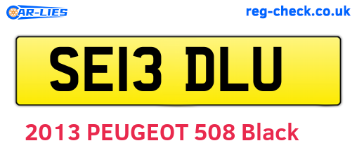 SE13DLU are the vehicle registration plates.