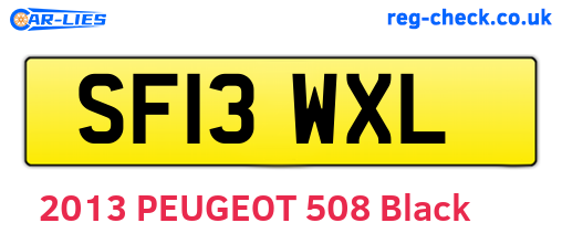SF13WXL are the vehicle registration plates.