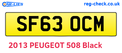 SF63OCM are the vehicle registration plates.