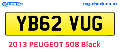 YB62VUG are the vehicle registration plates.