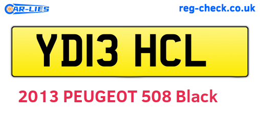 YD13HCL are the vehicle registration plates.