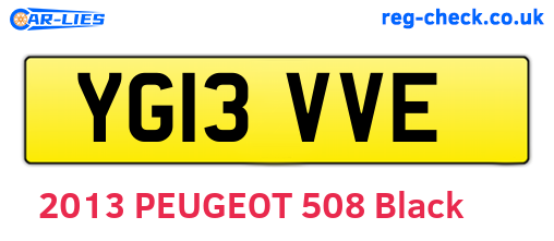 YG13VVE are the vehicle registration plates.