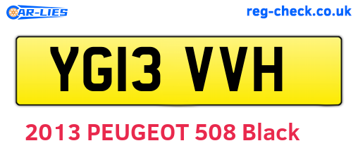 YG13VVH are the vehicle registration plates.