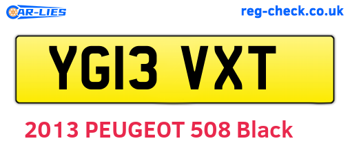 YG13VXT are the vehicle registration plates.