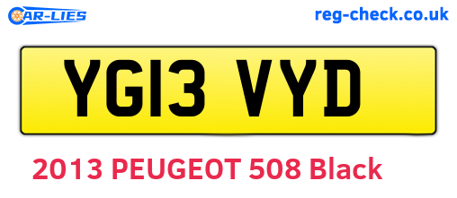 YG13VYD are the vehicle registration plates.