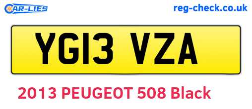 YG13VZA are the vehicle registration plates.