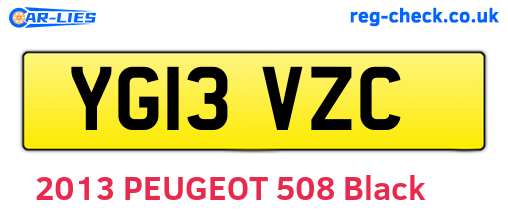 YG13VZC are the vehicle registration plates.