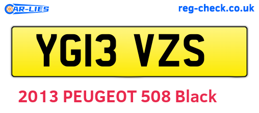YG13VZS are the vehicle registration plates.