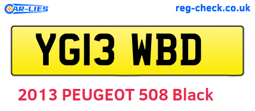 YG13WBD are the vehicle registration plates.