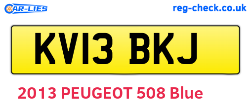 KV13BKJ are the vehicle registration plates.