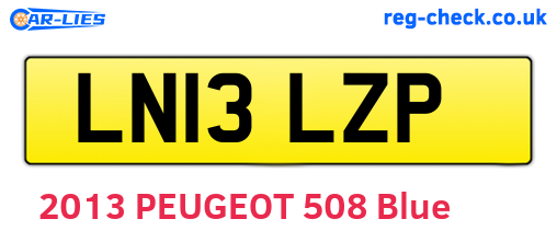 LN13LZP are the vehicle registration plates.