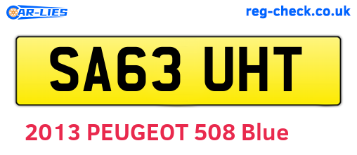 SA63UHT are the vehicle registration plates.