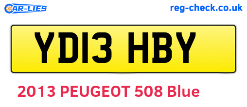 YD13HBY are the vehicle registration plates.