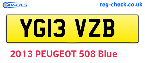 YG13VZB are the vehicle registration plates.