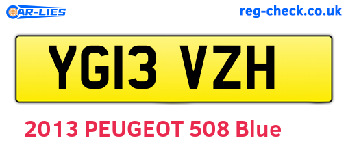 YG13VZH are the vehicle registration plates.