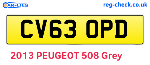 CV63OPD are the vehicle registration plates.