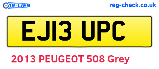 EJ13UPC are the vehicle registration plates.