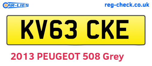 KV63CKE are the vehicle registration plates.